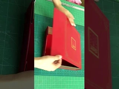 กล่องกล่องดอกไม้กระดาษกระดาษกระดาษที่กําหนดเอง พร้อมตราร้อนทอง